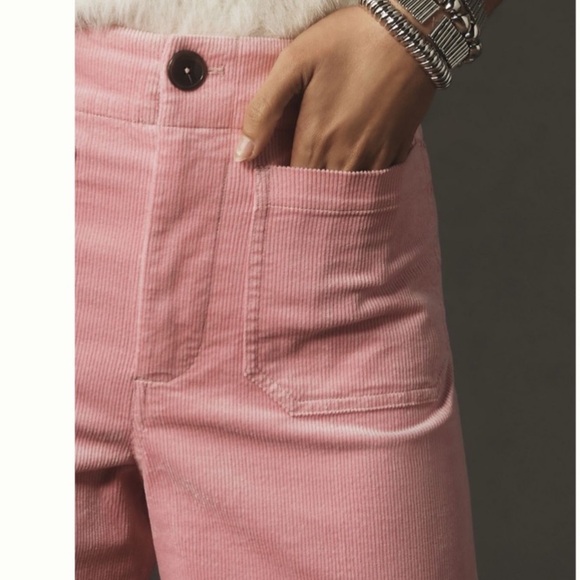 NWT Anthropologie Maeve The Colette Cropped Wide-Leg Corduroy Pants - Picture 5 of 14